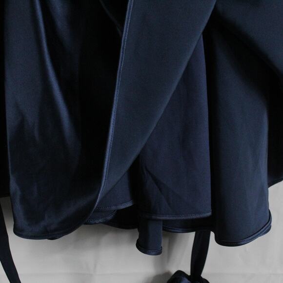 House of CB Dress Small Plus Cup Dominique Navy Plunge Mini Blue Satin Flirty - Picture 14 of 15